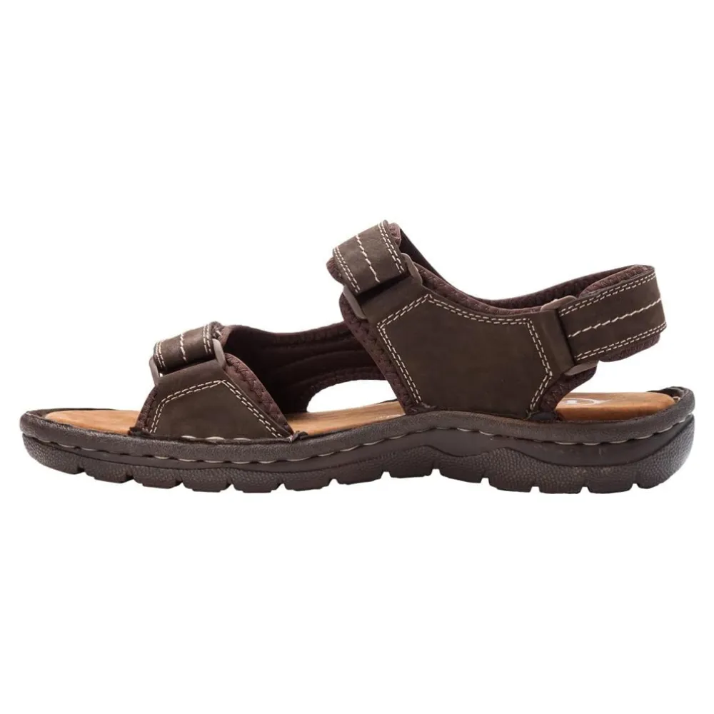 Propet Jordy Coffee Leather Sandal (Men's)