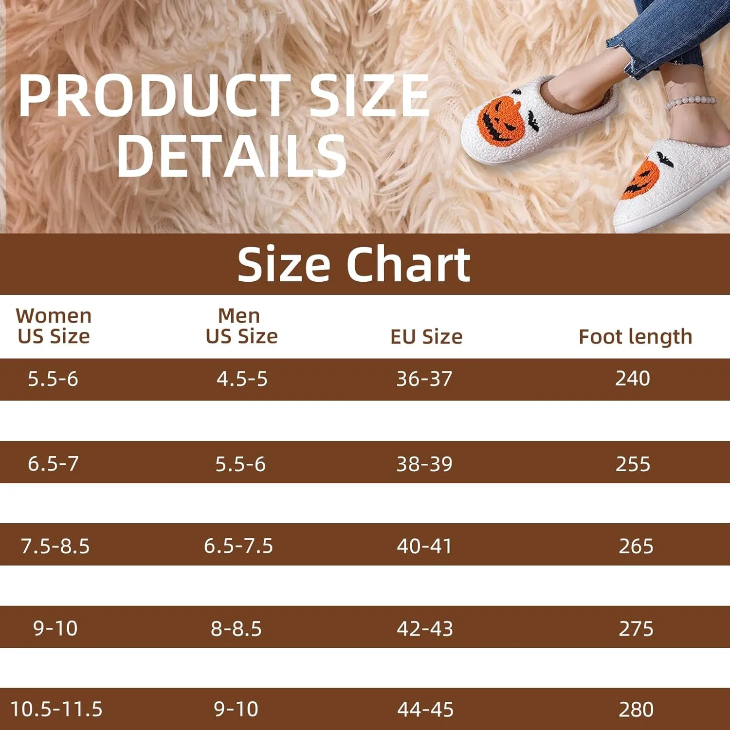 Pumpkin Halloween Slippers for Women Bat Fuzzy House Shoes Outdoor Indoor Warm Plush Memory Foam Men Bedroom Shoe