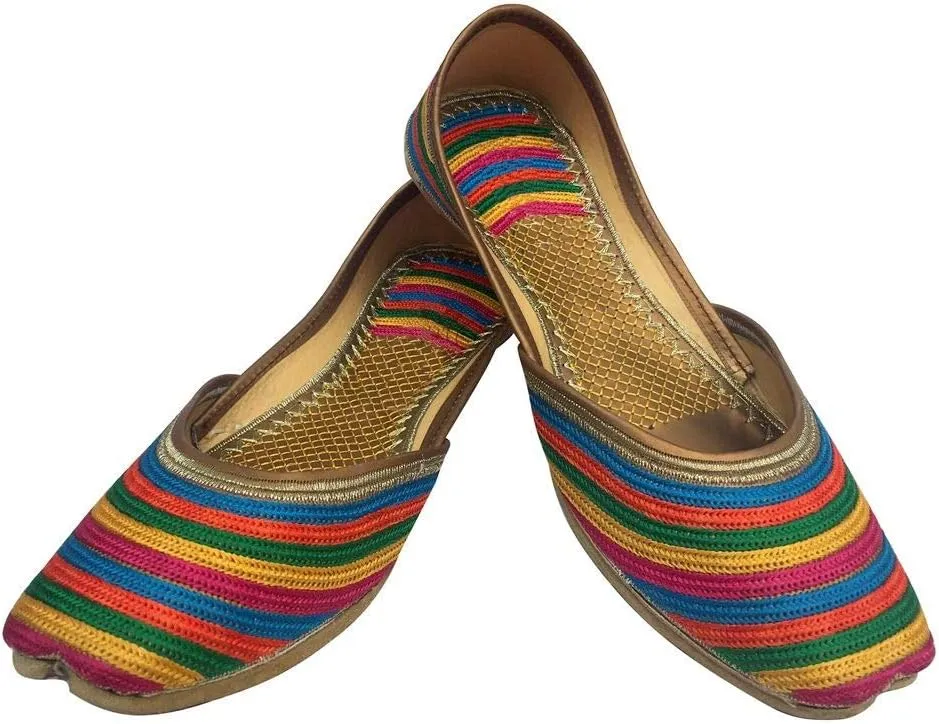 Punjabi Multicoloured Jutti Khussa Shoes Wedding Shoes Ethnic Wedding Shoes Mojari