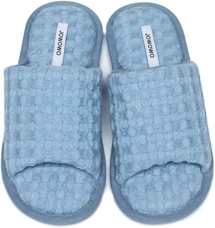 Pure Cotton Women’s Soft and Light Air-feeling Open-toe Indoor Slippers