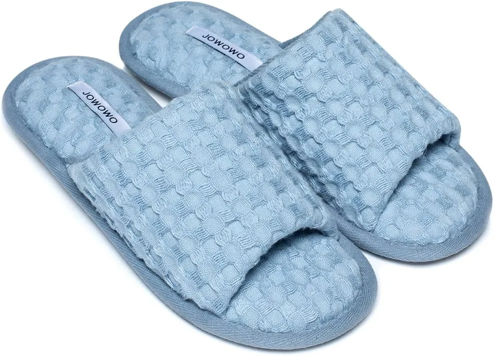 Pure Cotton Women’s Soft and Light Air-feeling Open-toe Indoor Slippers