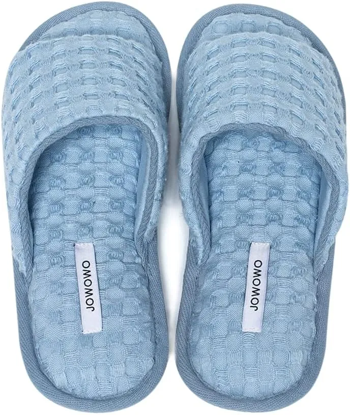 Pure Cotton Women’s Soft and Light Air-feeling Open-toe Indoor Slippers