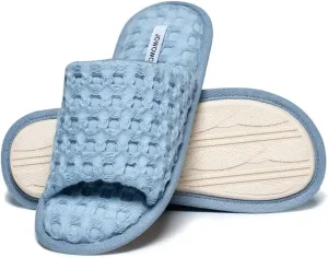 Pure Cotton Women’s Soft and Light Air-feeling Open-toe Indoor Slippers