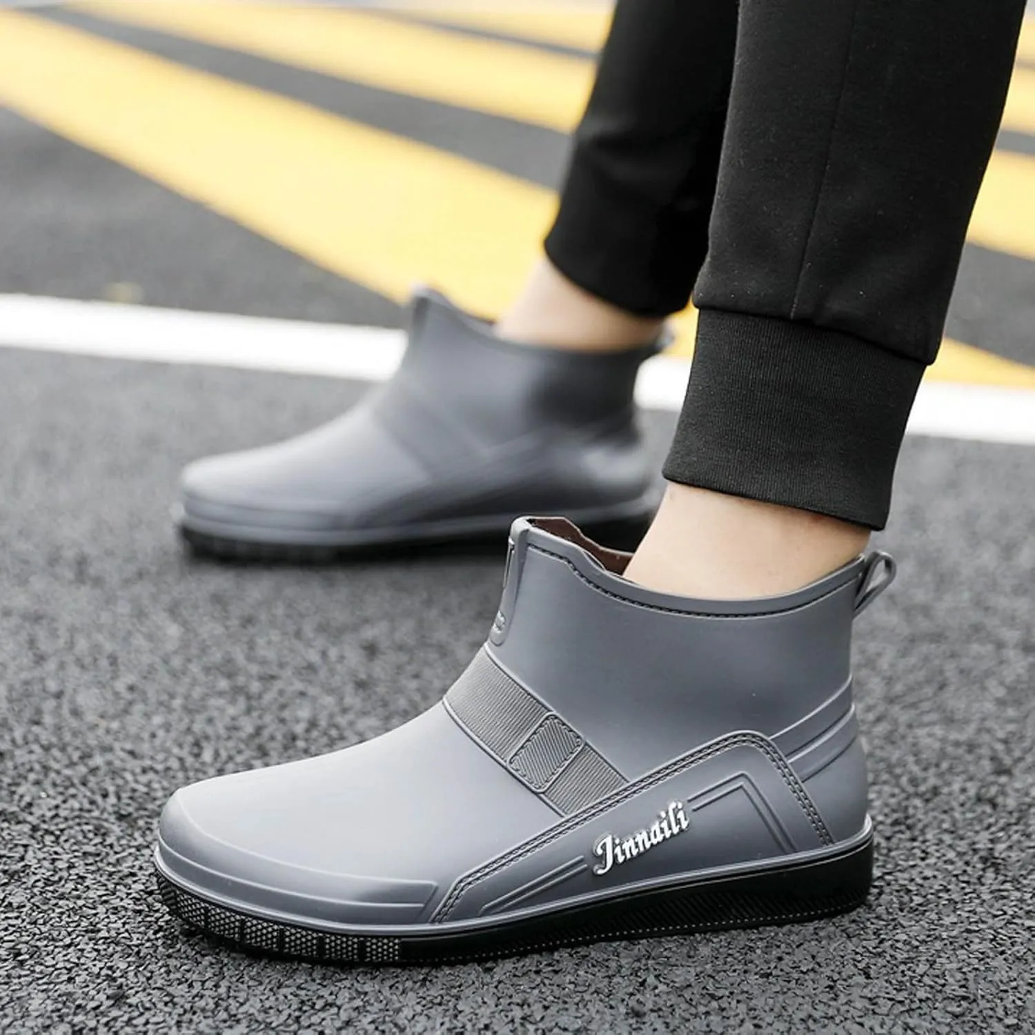 PVC Water Shoes Men's Dining Car Washing Low Top Slip Work Shoes Kitchen Shoes Work Boots Women Men Shoes Men Shoes