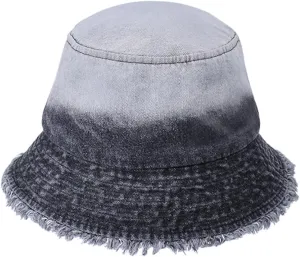 Quanhaigou Frayed Unisex Sun Hats, Fashion Beach Bucket Hat for Men Women,Summer Outdoor Boy's Girls Boonie Cap