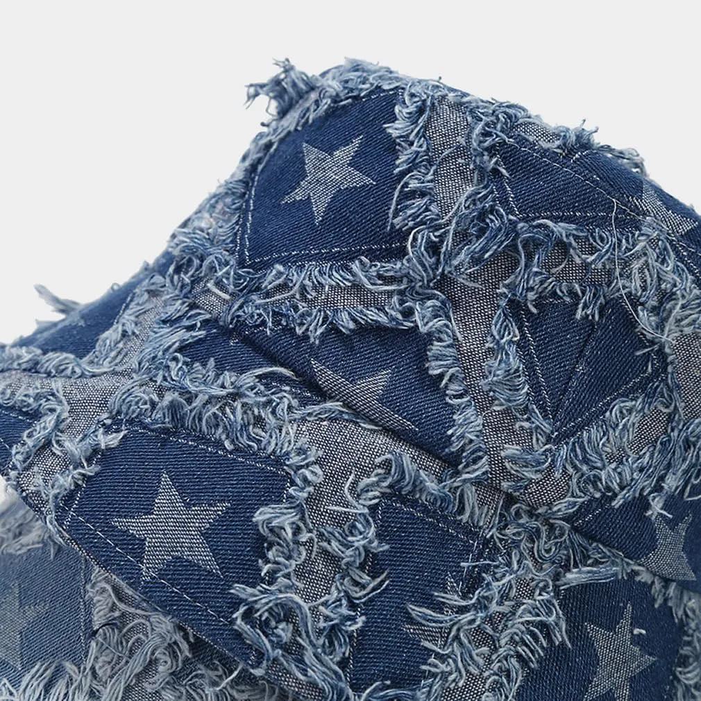 Quanhaigou Frayed Unisex Sun Hats, Fashion Beach Bucket Hat for Men Women,Summer Outdoor Boy's Girls Boonie Cap