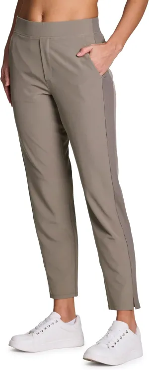 RBX Women's Ankle Pant, Quick Drying Lightweight Stretch Woven Flat-Front Straight Leg Pants