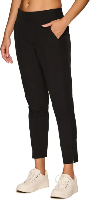 RBX Women's Ankle Pant, Quick Drying Lightweight Stretch Woven Flat-Front Straight Leg Pants