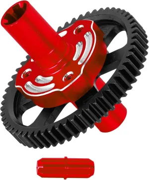 RC 0.8Mod 57T Slipper Clutch w/Slipper Shaft Upgrades Part for Granite Senton 3S BLX & Mega550,Vorteks Big Rock 3S BLX,Kraton Outcast 4S BLX,1/8 Typhon 3S BLX,57T Spur Gear,Red