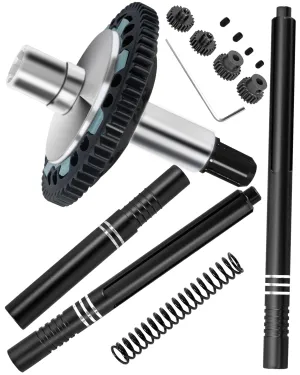 RC Steel 57T 0.8Mod Slipper Set w/Slipper Shaft & Aluminum Center Slider Driveshaft Upgrades Part for 1/10 Arrm a Big Rock 3S BLX Granite Senton Vorteks 3S BLX & Mega 550,Black