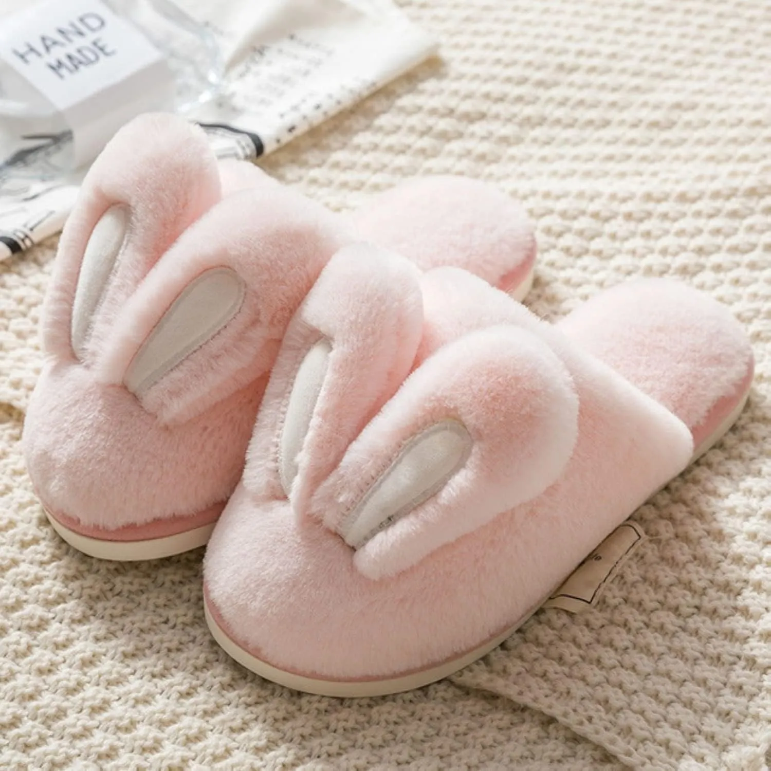 Really Cute Unisex Adult Hard Soled Stuffed Animal Home Slippers Soft Plush Cartoon Animal Slippers Sharp Warm and Toasty Slippers