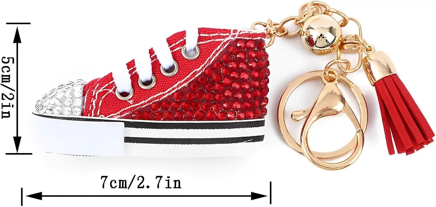 Rhinestone Keychain, Sneaker Bag Keychain Bag Pendant Handbag Keychains Accessories Keyring Key Backpack Car Charms