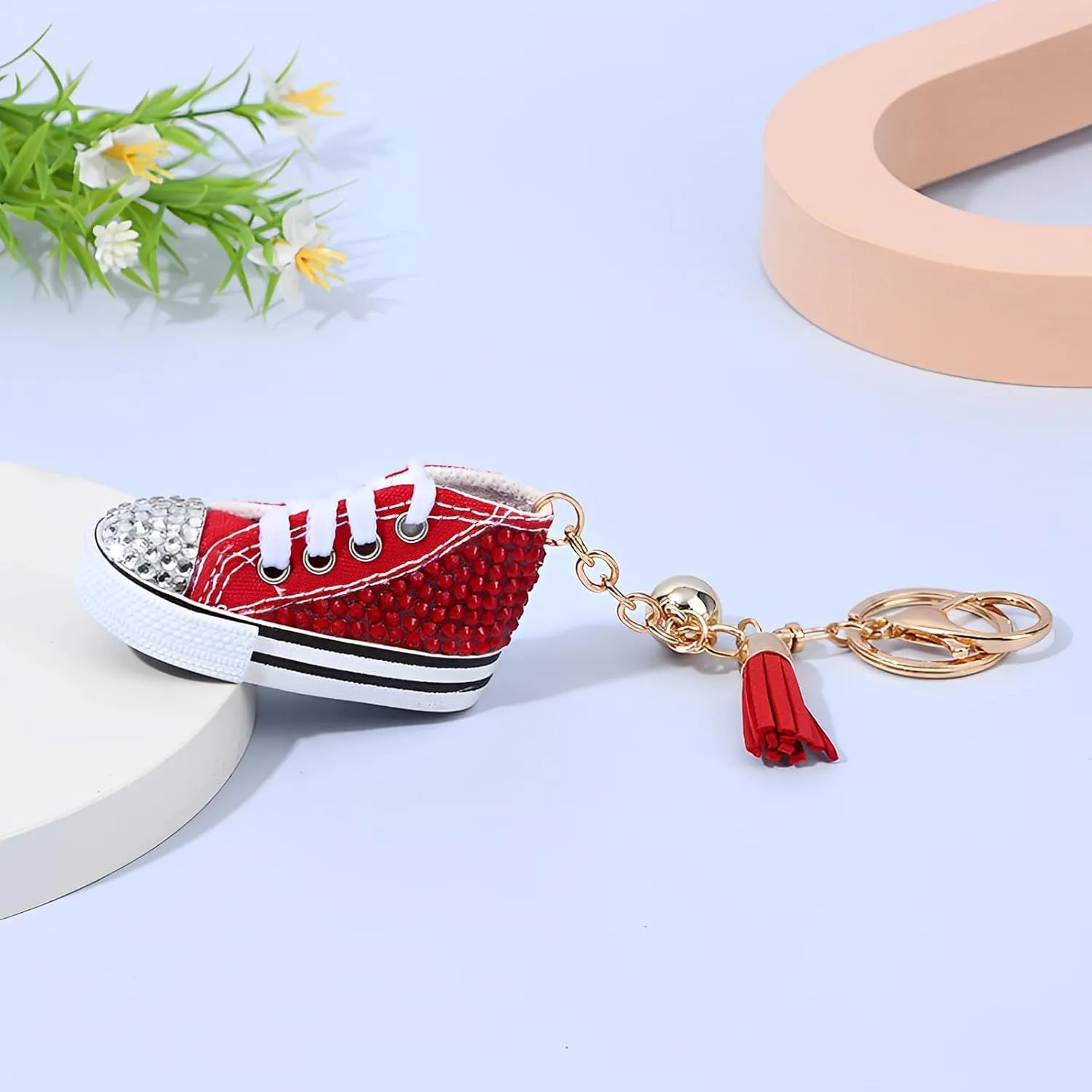 Rhinestone Keychain, Sneaker Bag Keychain Bag Pendant Handbag Keychains Accessories Keyring Key Backpack Car Charms