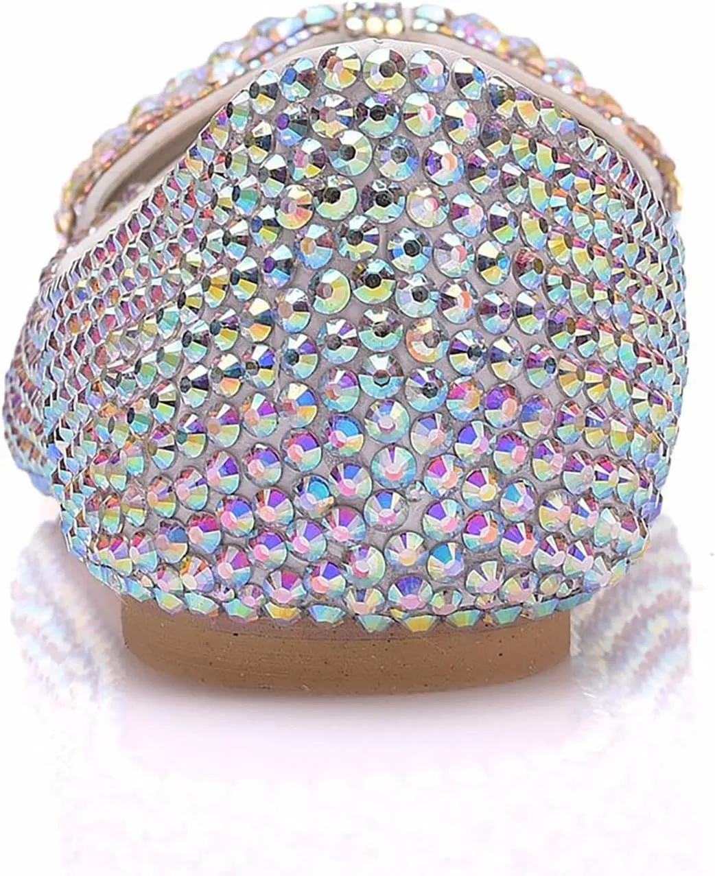 Rhinestones Bow Decoration Women's Flat Bottom Pointed Toe One Step Flat Bottom Shoes