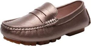 rismart Boys Girls Loafer Flats Slip-On Comfort School Casual Dress Shoes
