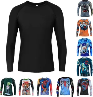 Roar BJJ Kid's MMA Rash Guard Training No-Gi and Gi Jiu Jitsu Rashguard MMA Grappling Compression Shirts Wrestling