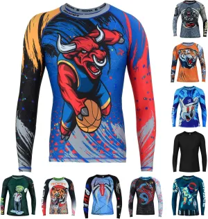 Roar BJJ Kid's MMA Rash Guard Training No-Gi and Gi Jiu Jitsu Rashguard MMA Grappling Compression Shirts Wrestling
