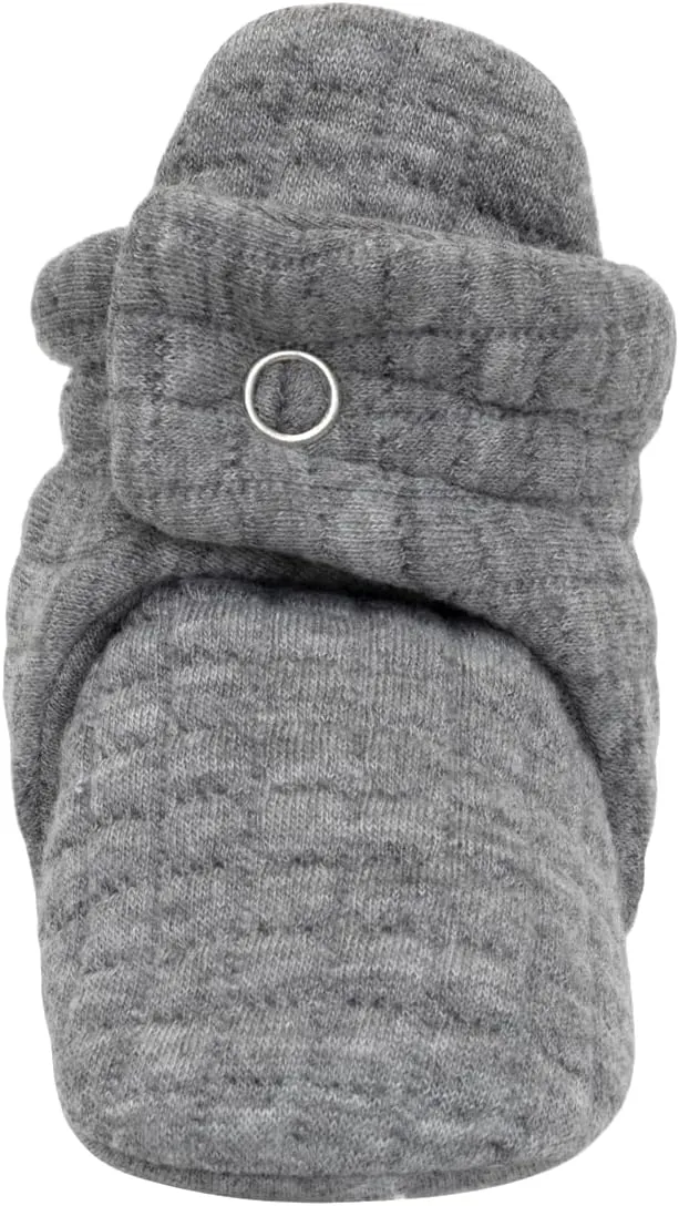 Robeez Baby Girls and Boys Crib Cotton Snap Booties with Slip-Resistant Soles for Infant and Toddler, 0-18 Months