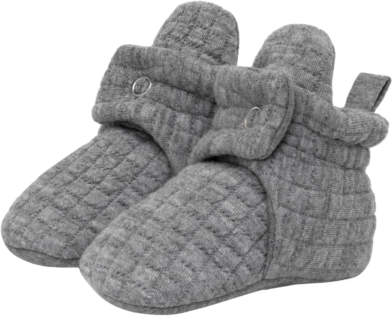 Robeez Baby Girls and Boys Crib Cotton Snap Booties with Slip-Resistant Soles for Infant and Toddler, 0-18 Months