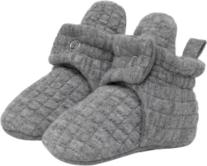 Robeez Baby Girls and Boys Crib Cotton Snap Booties with Slip-Resistant Soles for Infant and Toddler, 0-18 Months