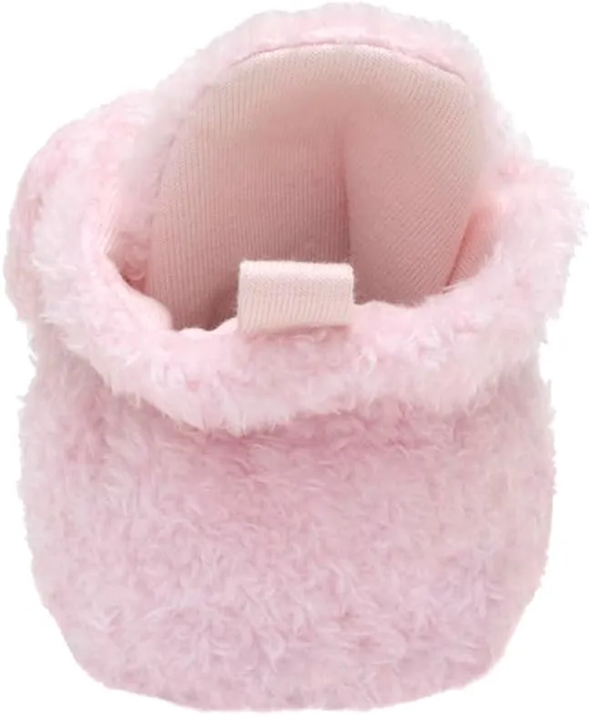 Robeez Baby Girls and Boys Crib Fleece Sherpa Snap Booties with Slip-Resistant Soles for Infant and Toddler, 0-18 Months