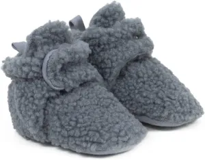 Robeez Baby Girls and Boys Crib Fleece Sherpa Snap Booties with Slip-Resistant Soles for Infant and Toddler, 0-18 Months