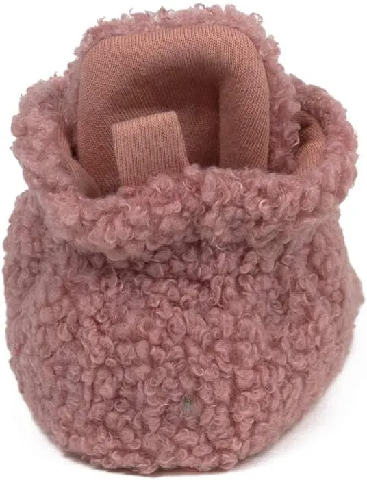 Robeez Baby Girls and Boys Crib Fleece Sherpa Snap Booties with Slip-Resistant Soles for Infant and Toddler, 0-18 Months