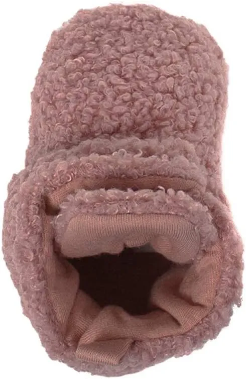 Robeez Baby Girls and Boys Crib Fleece Sherpa Snap Booties with Slip-Resistant Soles for Infant and Toddler, 0-18 Months