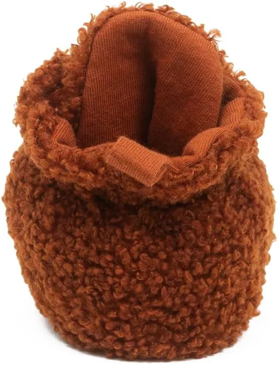 Robeez Baby Girls and Boys Crib Fleece Sherpa Snap Booties with Slip-Resistant Soles for Infant and Toddler, 0-18 Months