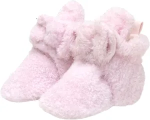 Robeez Baby Girls and Boys Crib Fleece Sherpa Snap Booties with Slip-Resistant Soles for Infant and Toddler, 0-18 Months