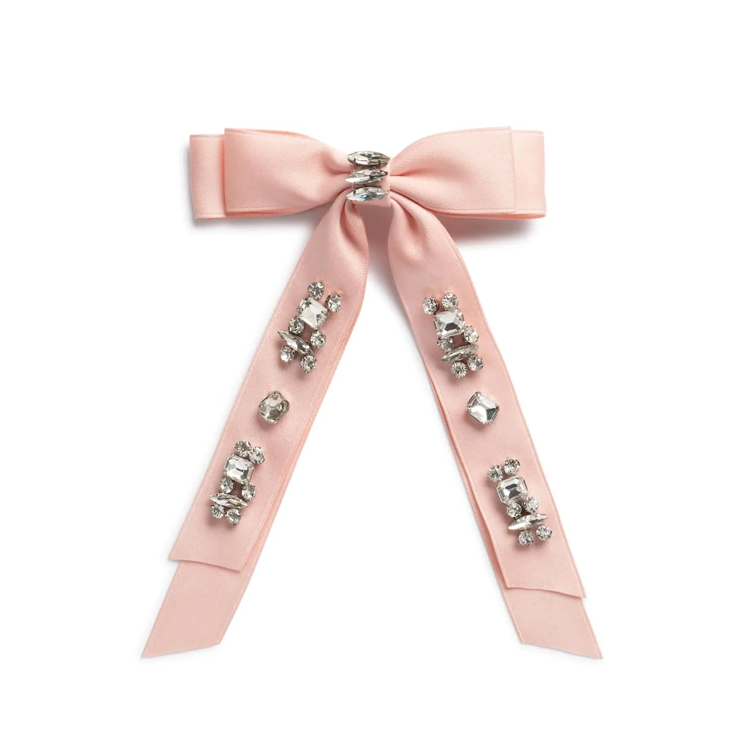 Rock Candy Rhinestone Embellished Satin Bow Clip - Ballet Slipper | Hair Clip | Hair Accessory for Girls for Any Occasion