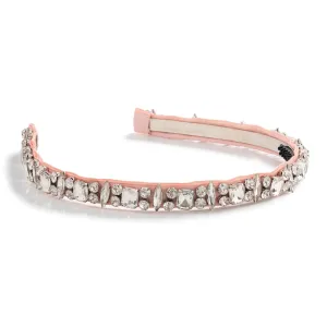 Rock Candy Rhinestone Embellished Satin Headband - Ballet Slipper | Hairband | Hair Accessory for Girls for Any Occasion (One Size)