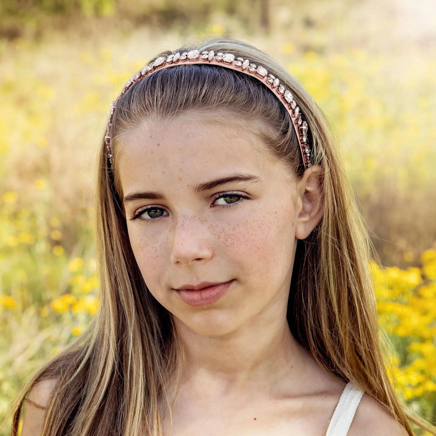 Rock Candy Rhinestone Embellished Satin Headband - Ballet Slipper | Hairband | Hair Accessory for Girls for Any Occasion (One Size)