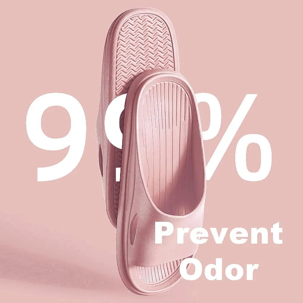 Rojeam Women & Men Shower Slippers Open Toe House Slides Bathroom Sandals