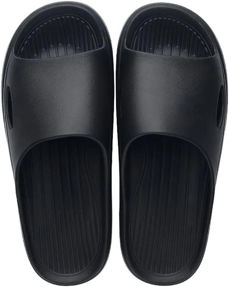 Rojeam Women & Men Shower Slippers Open Toe House Slides Bathroom Sandals