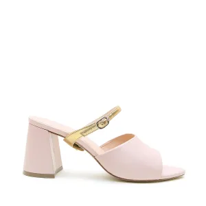 Rose Pink Point Sandal   Gold Twiggy Strap
