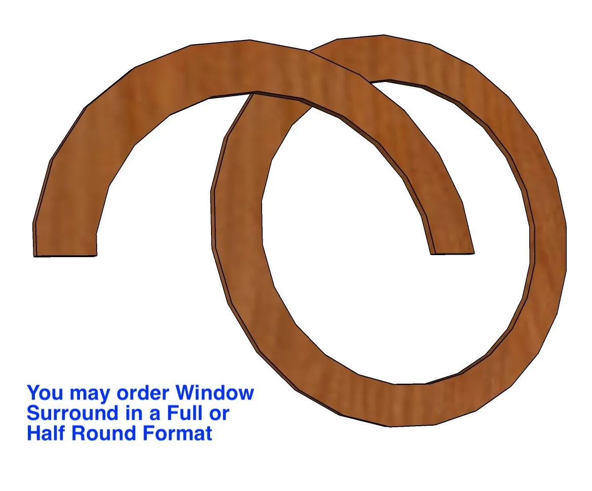 Round Window Surround, Flat MDF