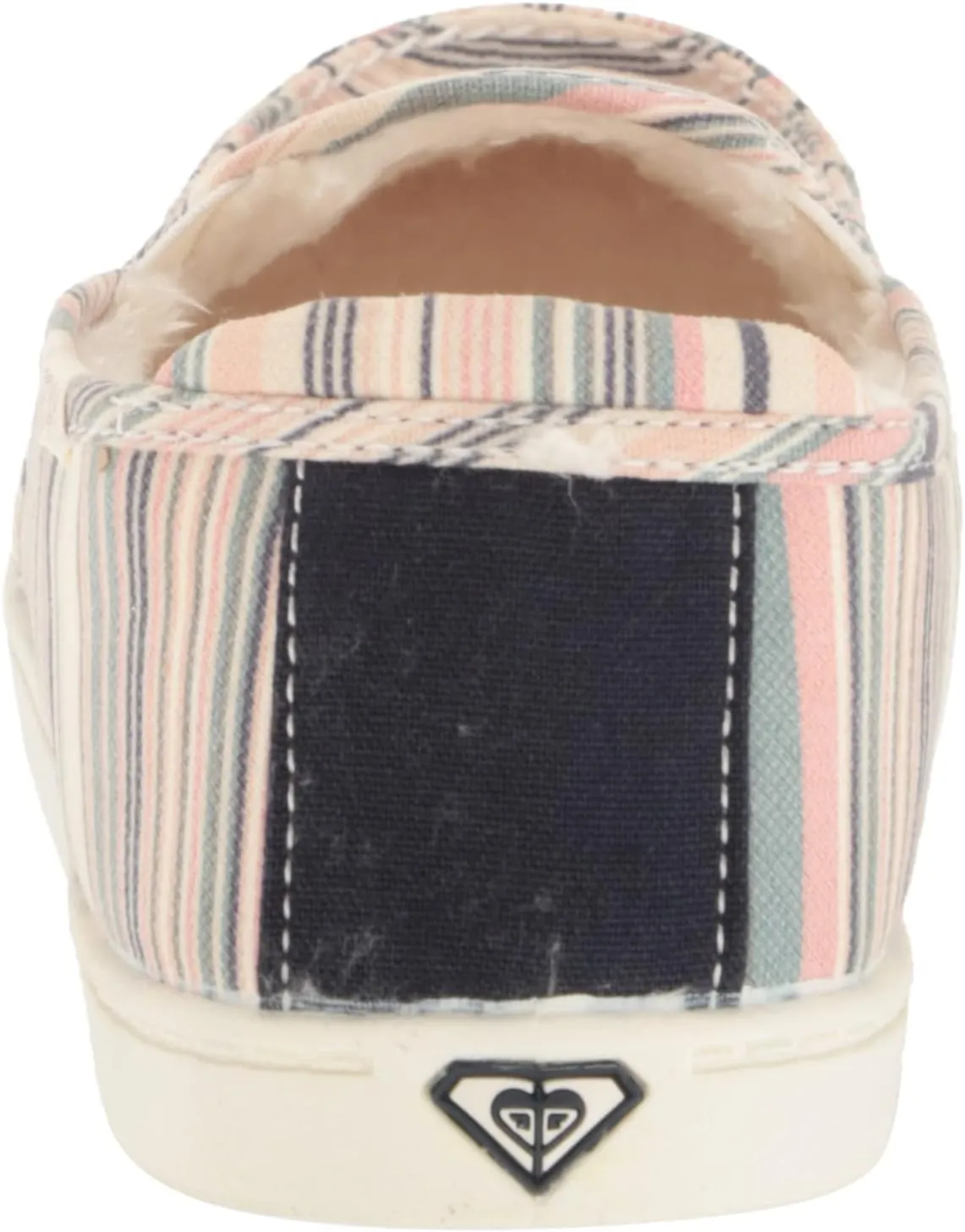 Roxy Women's Minnow Faux Fur Slip on Sneaker Shoe