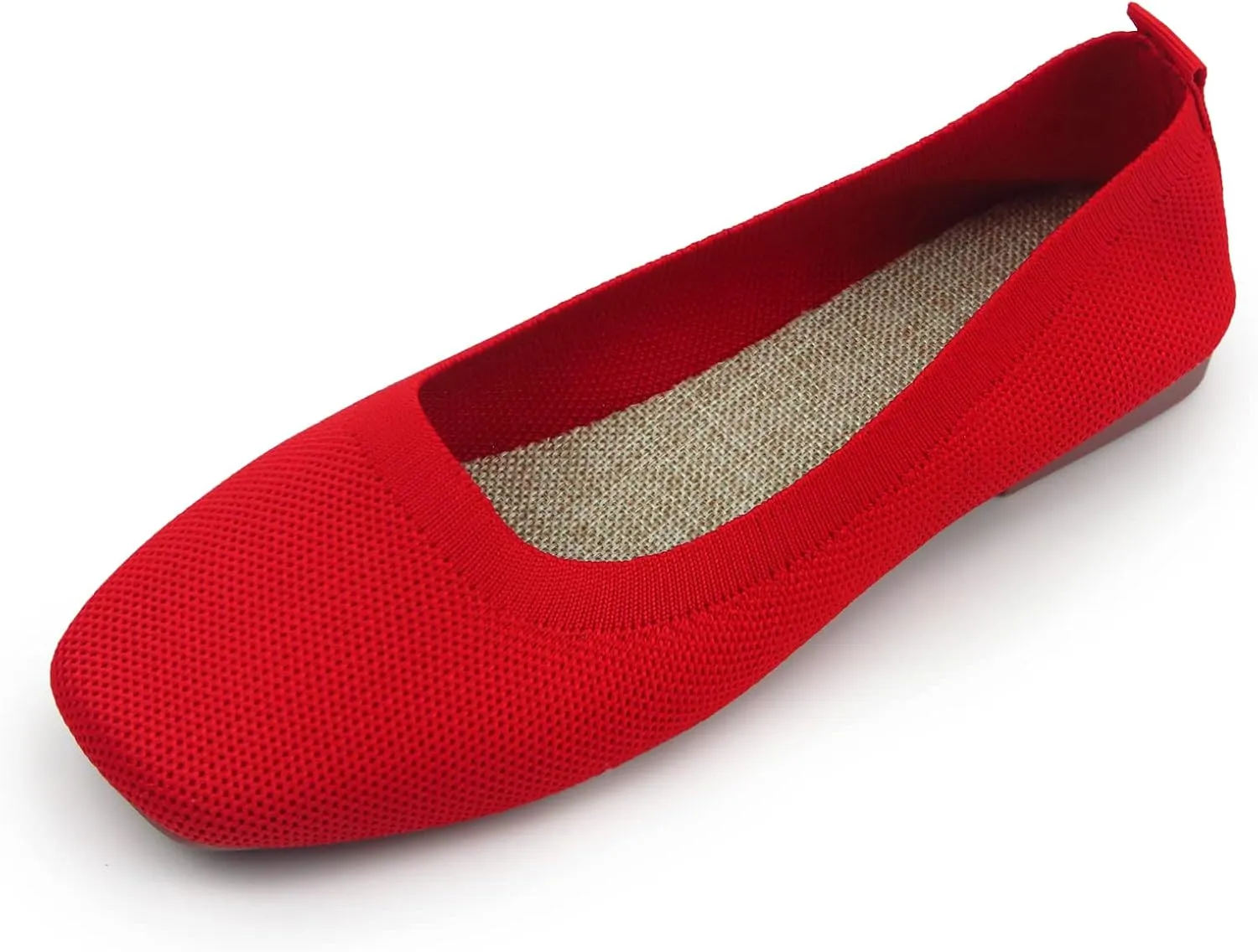 RVROVIC Women Flat Shoes Knitted Lightweight Slip-on Loafers Breathabel Soft Comfortable Ballet Flats