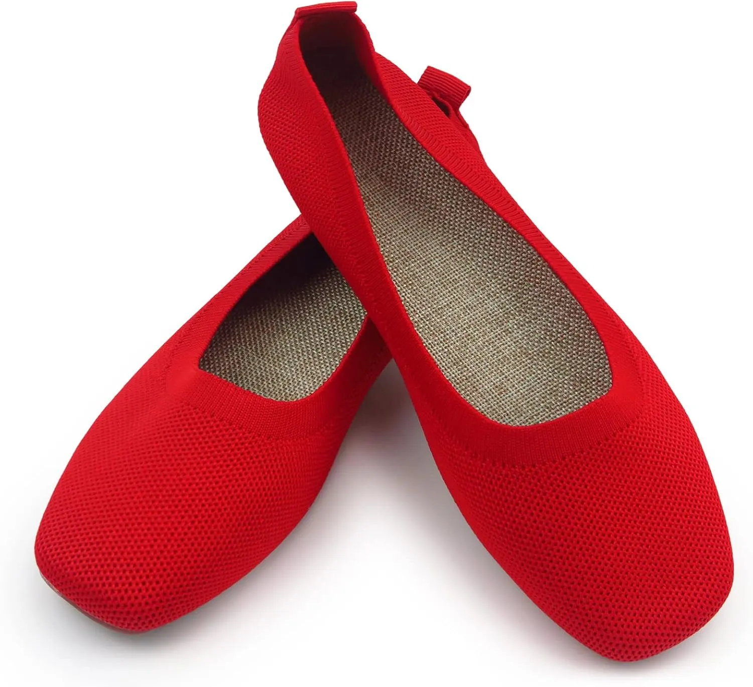 RVROVIC Women Flat Shoes Knitted Lightweight Slip-on Loafers Breathabel Soft Comfortable Ballet Flats