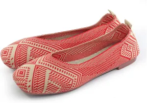 RVROVIC Women Flat Shoes Knitted Lightweight Slip-on Loafers Breathabel Soft Comfortable Ballet Flats