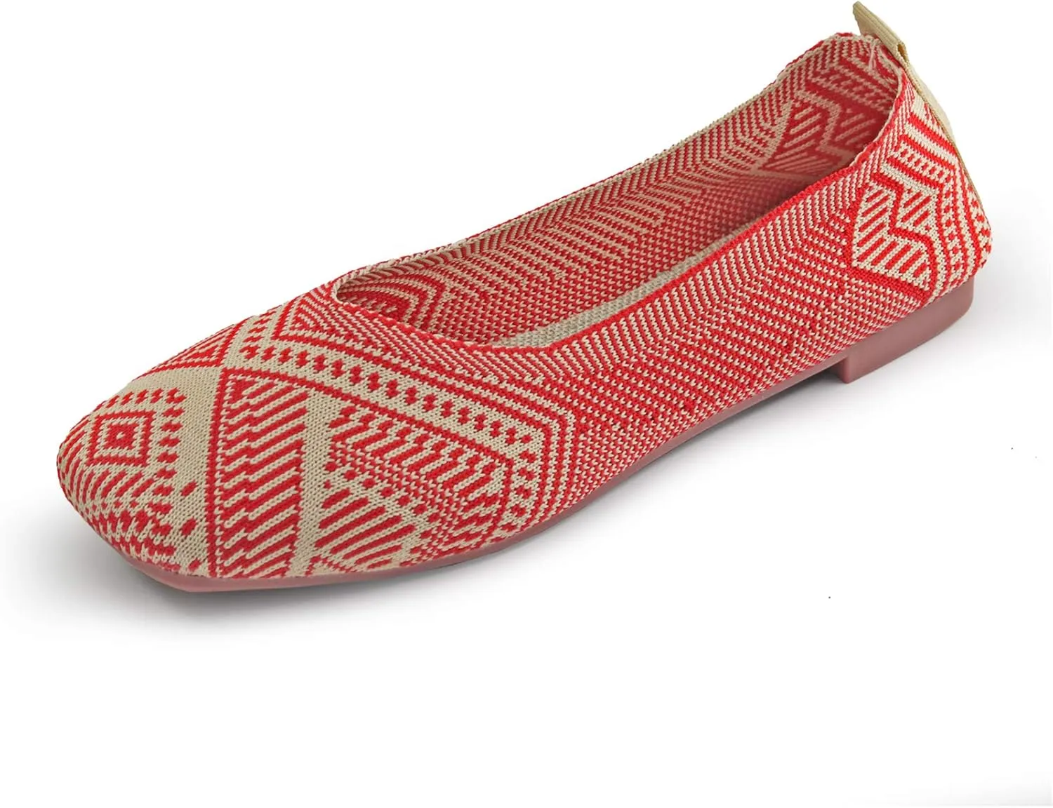 RVROVIC Women Flat Shoes Knitted Lightweight Slip-on Loafers Breathabel Soft Comfortable Ballet Flats