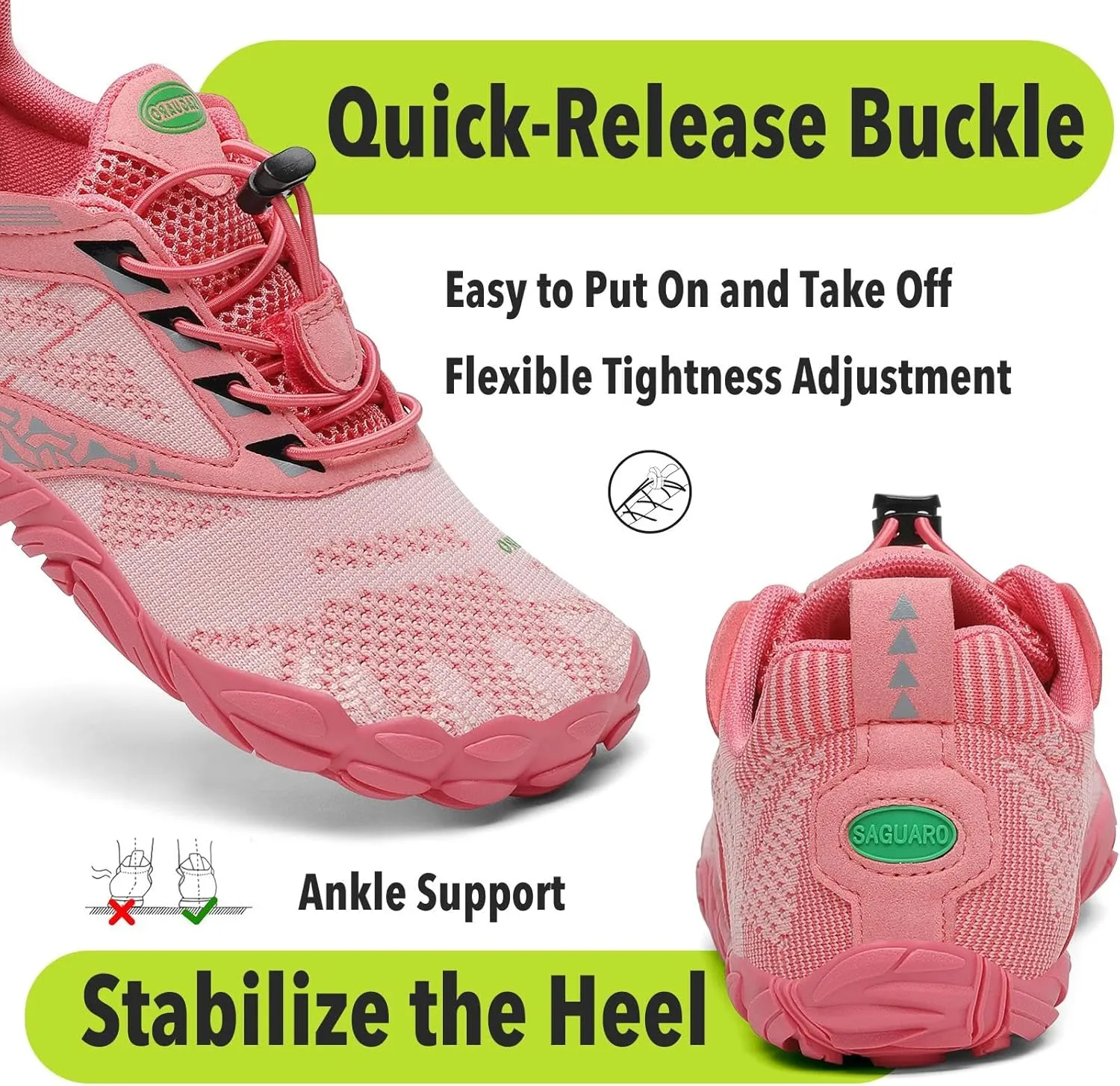 SAGUARO Womens Mens Barefoot Shoes Minimalist Trail Runner Wide Toe Box Zero Drop Outdoor Cross Training Shoe