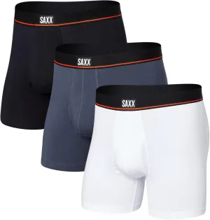 SAXX Underwear Co. Men's Underwear with Pouch Non-Stop Stretch Cotton Boxer Brief Fly 3Pk