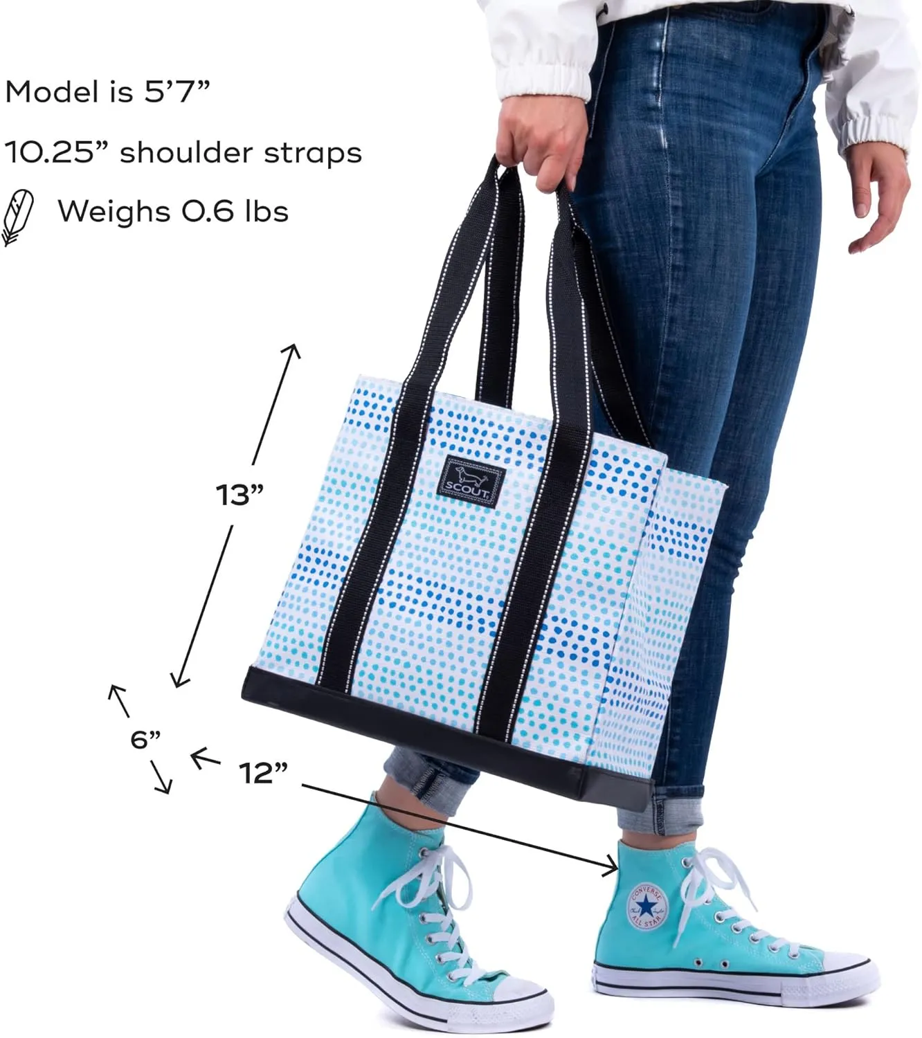 SCOUT Mini Deano - Small, Lightweight, Open Top Utility Tote For Women with Inside Zipper Pocket - Work, Travel, Beach