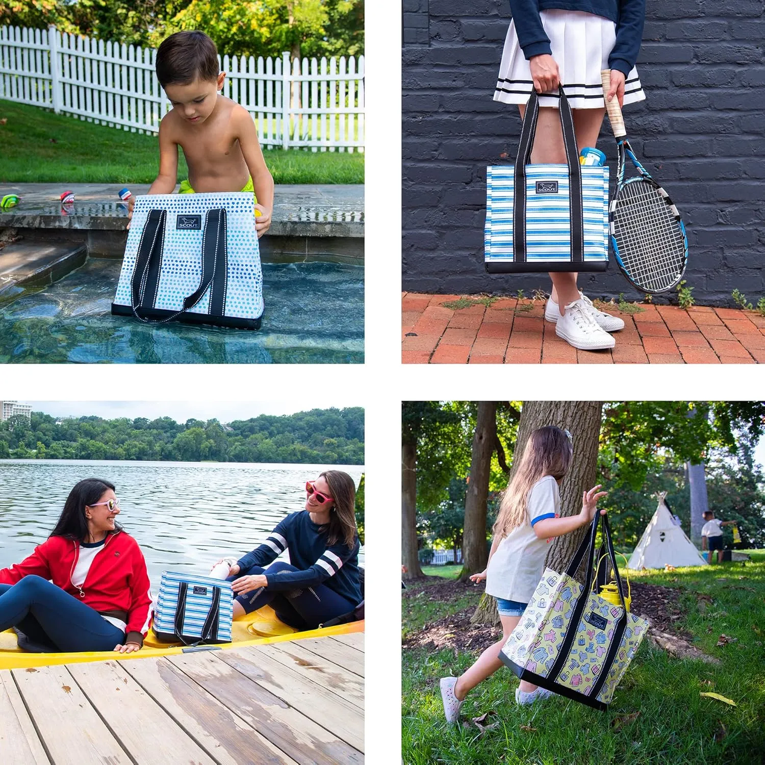 SCOUT Mini Deano - Small, Lightweight, Open Top Utility Tote For Women with Inside Zipper Pocket - Work, Travel, Beach