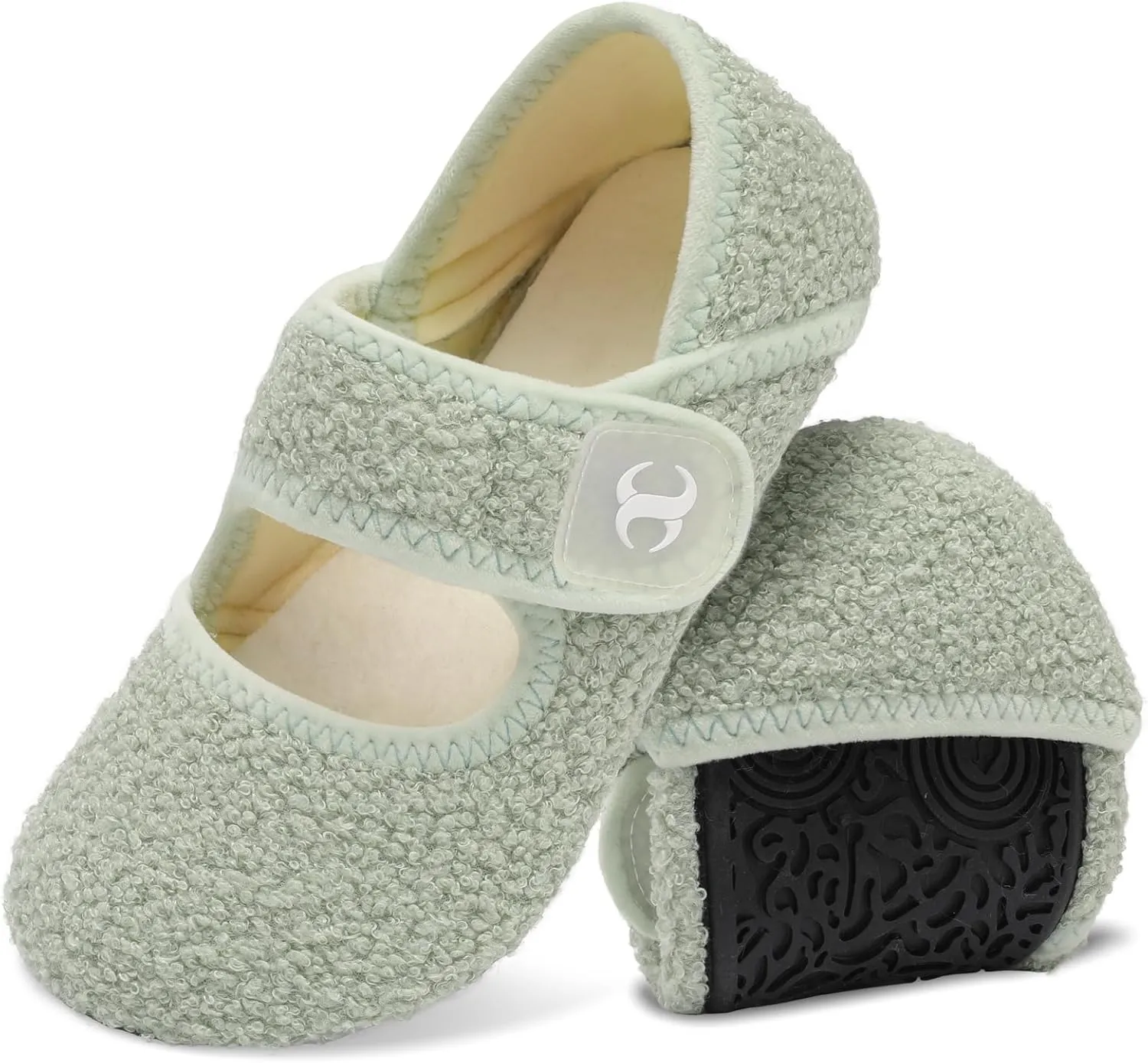 Scurtain Comfy House Slippers for Women Men Wide Diabetic Sock Slippers Soft Slip On Slippers Cozy Barefoot House Shoes