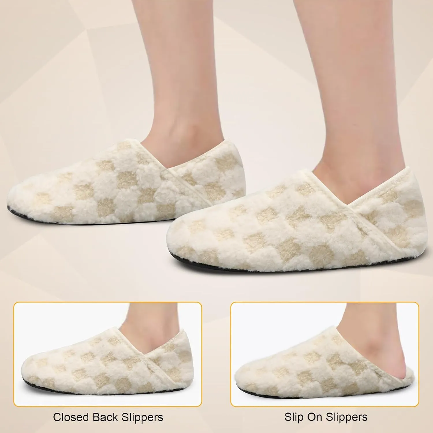 Scurtain Slippers for Women Men House Slipper Socks Lightweight Unisex Adults Barefoot Shoes Non-Slip Travel Slippers