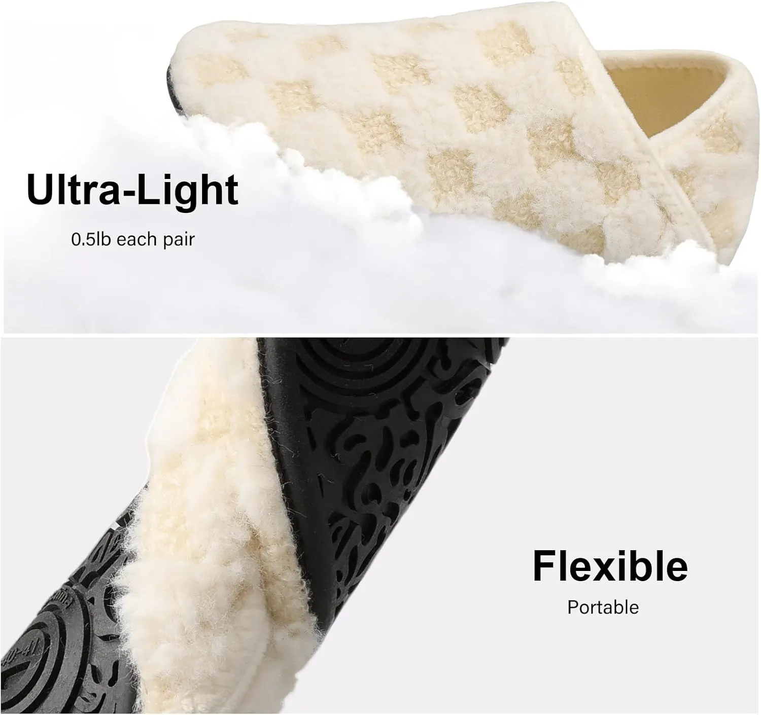 Scurtain Slippers for Women Men House Slipper Socks Lightweight Unisex Adults Barefoot Shoes Non-Slip Travel Slippers