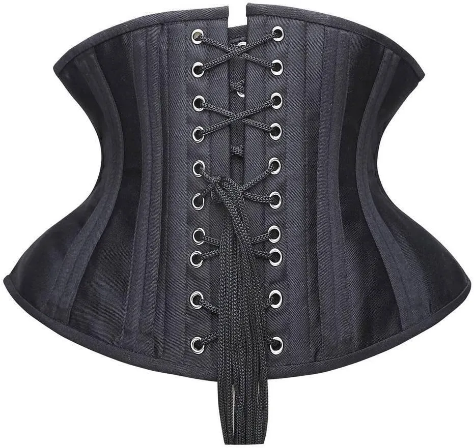 SHAPERX Women's Heavy Duty Corset Double Steel Boned Waist Trainer Corsets Underbust Body Shaper
